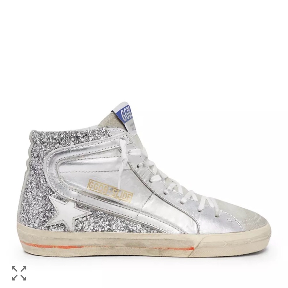Golden Goose Women's Slide Glitter High Top Sneakers